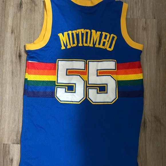 Mitchell & Ness Blue Denver Nuggets Jersey - Picture 2 of 2